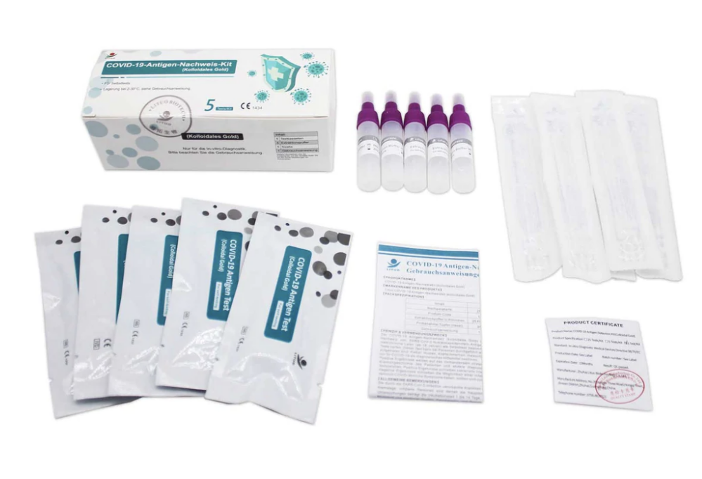  LAIEN LITUO®  Antigen schnelltests NASAL mit CE1434, 50 Tests(10x 5er Verpackung) 