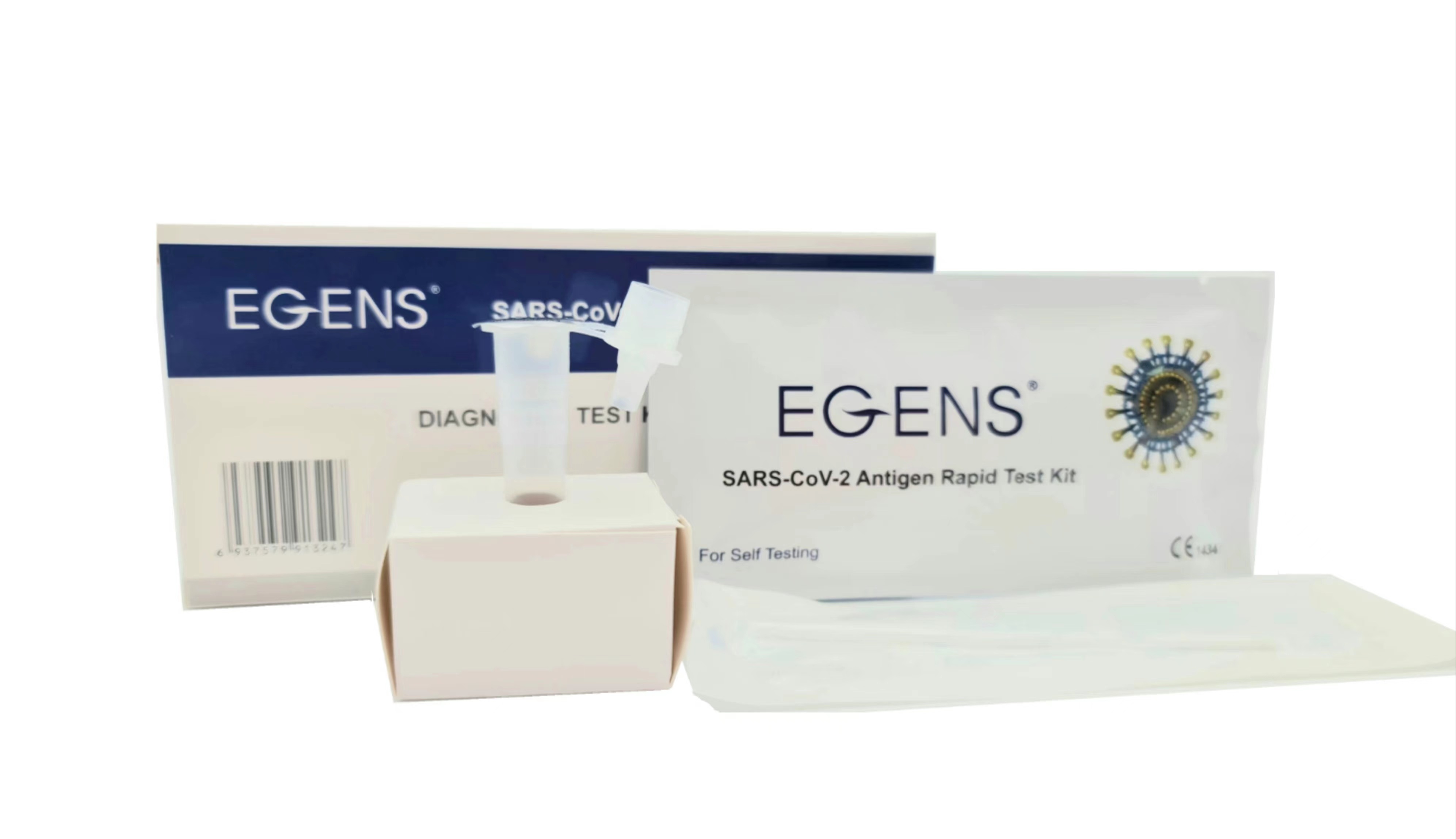      LAIEN Egens®  Antigen schnelltests NASAL mit CE1434, 50 Tests(Einzelverpackung) mit 5 Sprache, Haltbarkeit bis 07.07.2024