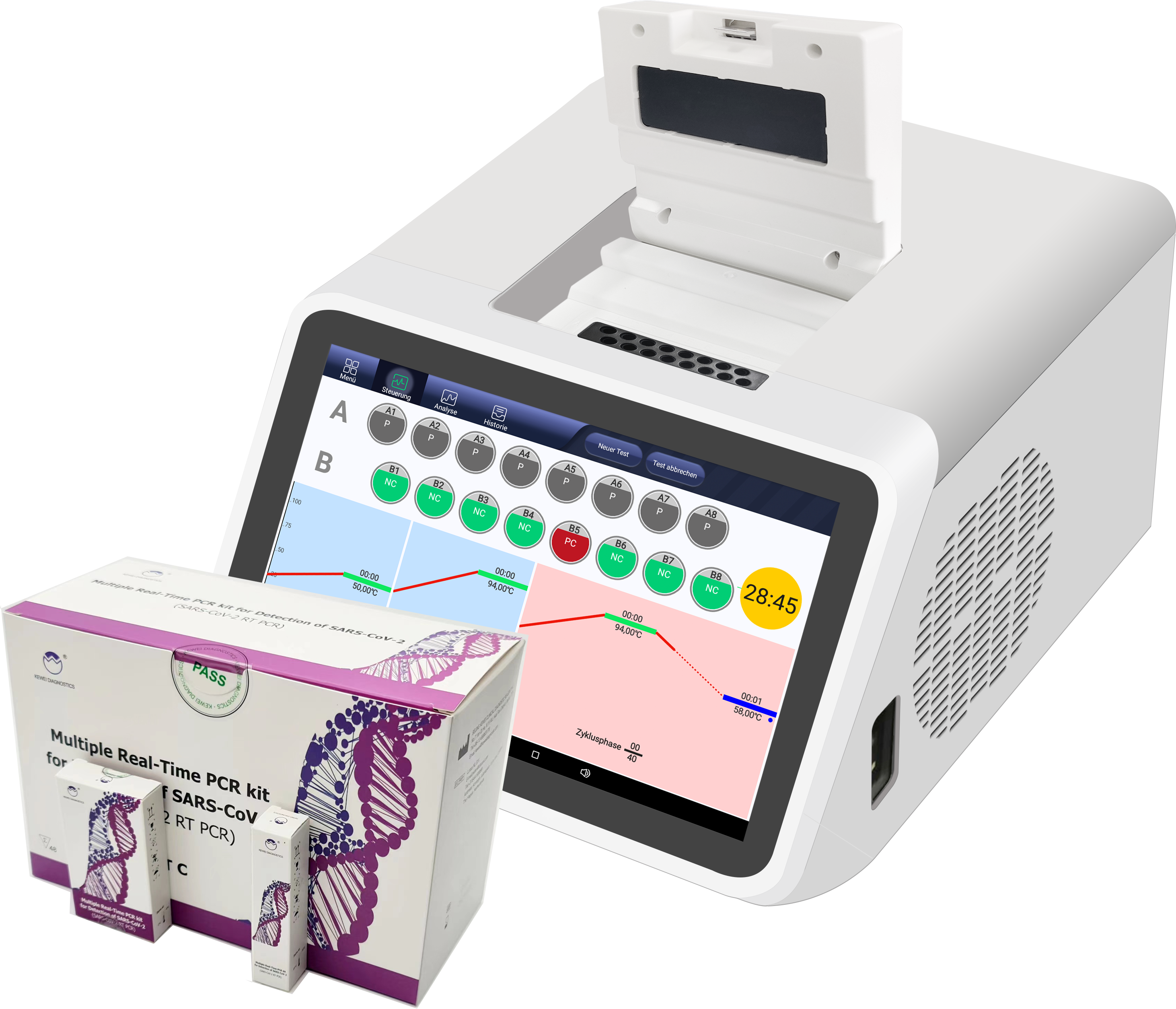          Egens® PoC PCR  Testgerät Echtzeit am Point of Care Fluorescence Quantitative PCR(YS-Qpcr-1) + Kewei Test Sofort lieferbar!!! 