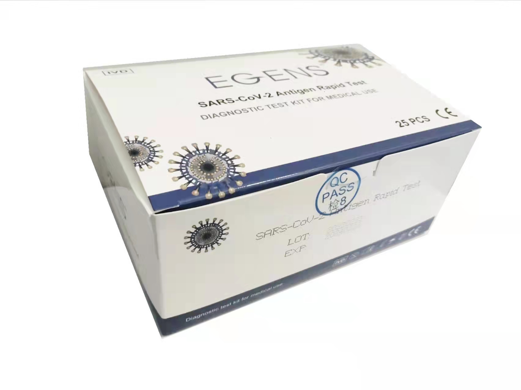      EGENS® COVID-19 Antigen Nasen-Rachen Schnelltest 3 in 1, 25er/Box, 1 Karton 1000 Test, nur an medizinisches Fachpersonal  Kopie