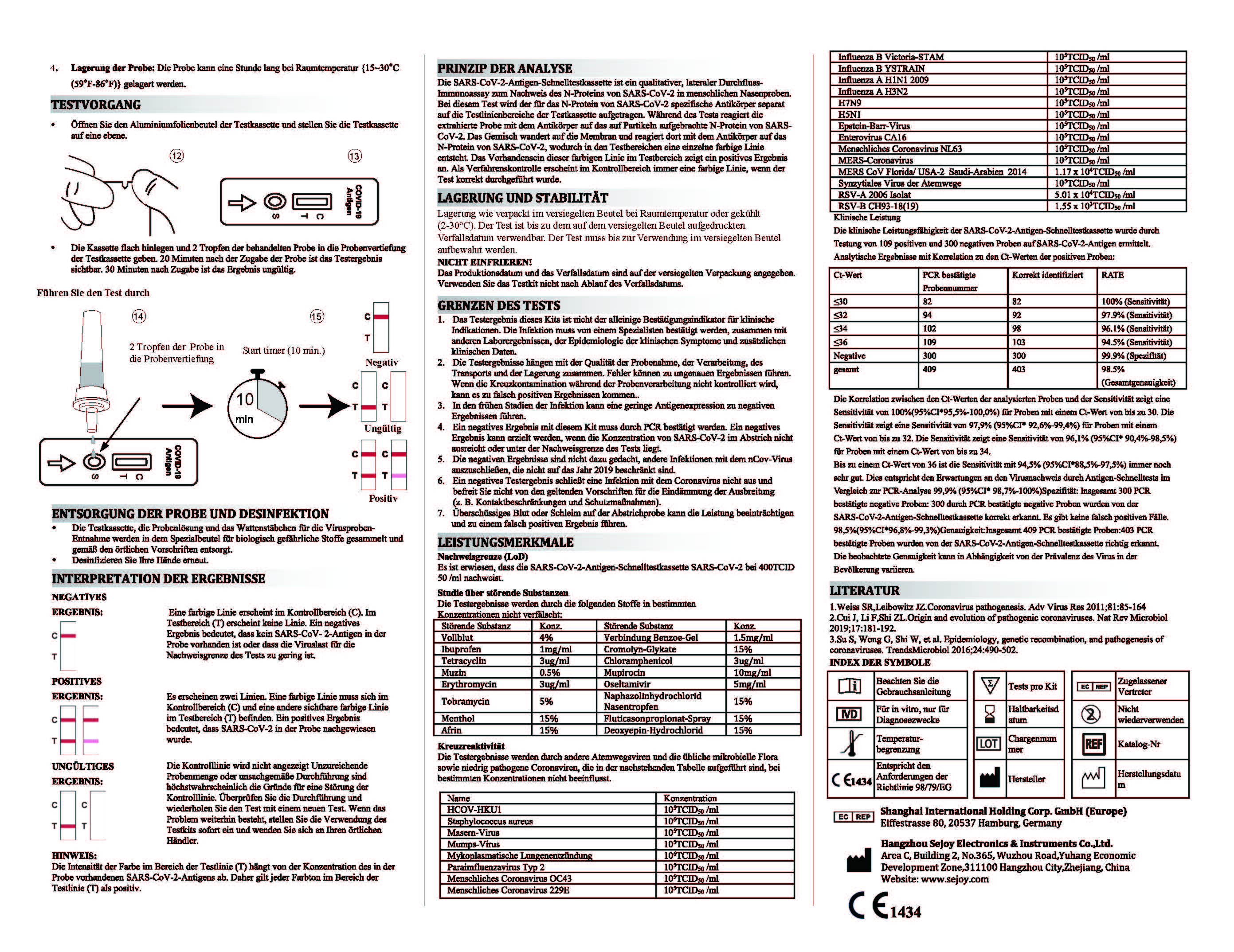      LAIEN SEJOY®  Antigen schnelltests NASAL mit CE1434,1 Karton 600 Tests(Einzelverpackung) 