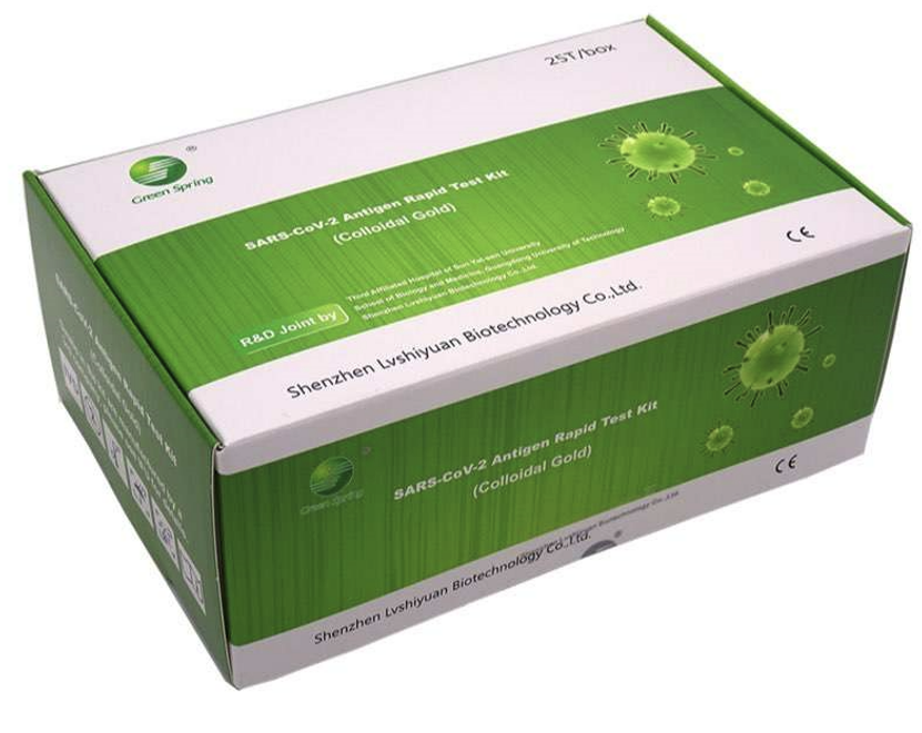      Green Spring® COVID-19 Antigen Nasen-Rachen Schnelltest 4 in 1, 25er/Box, nur an medizinisches Fachpersonal 