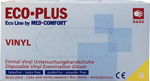   ECO-Plus Vinyl Handschuhe Med-Comfort 1000 St.( 1 Karton, 10x100er)