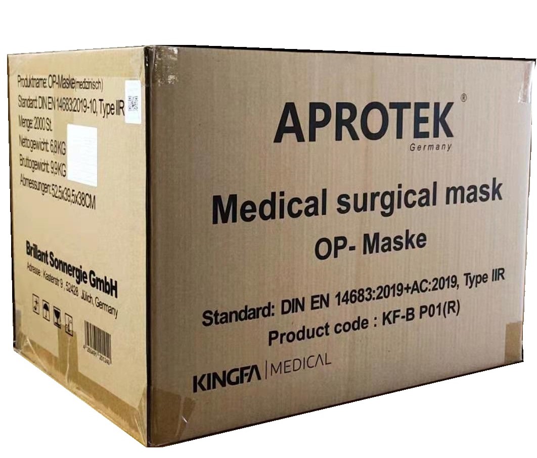   APROTEK® KINGFA TYPE IIR Medizinische OP-Maske  2000St.(1 Karton, 40x50er) 