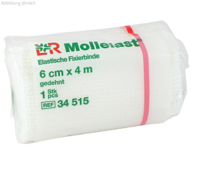 Mollelast, Elastische Fixierbinde (6cm x 4m),360 Stück (1 Karton)